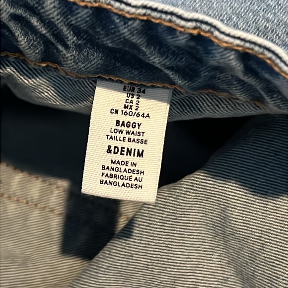 👖 H&M Baggy Low Waist Jeans, Sz 2 - Picture 2 of 5